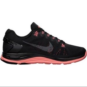 Nike Lunarglide 5+ Black Coral Pink Women's Running Sneakers